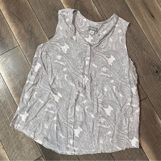 Liz Claiborne 1/2 Button Front Tank Top