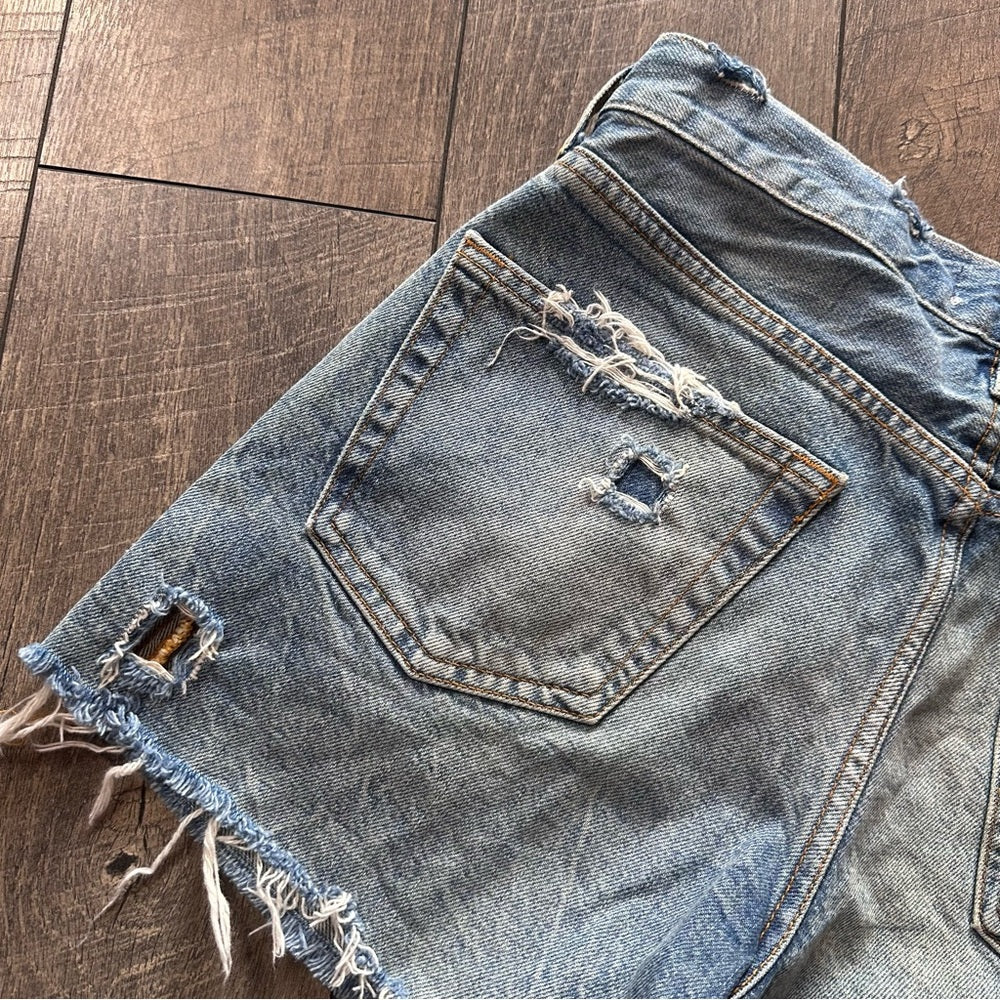 Zara Distressed Hi Rise Shorts