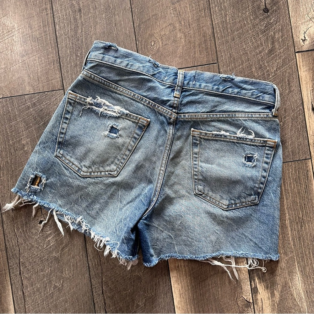 Zara Distressed Hi Rise Shorts