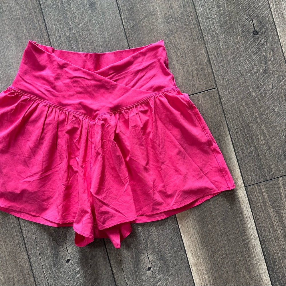 Aerie Offline Hot Pink Crossover Shorts