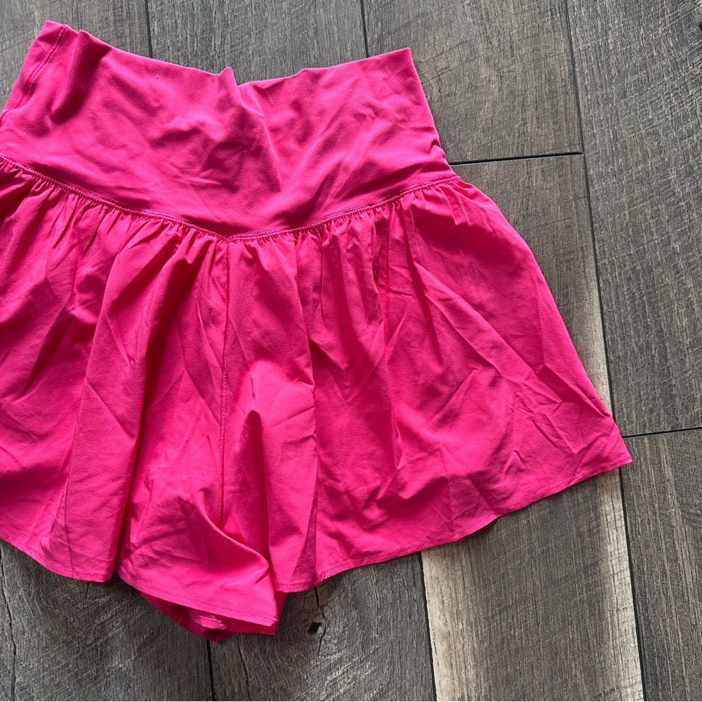 Aerie Offline Hot Pink Crossover Shorts