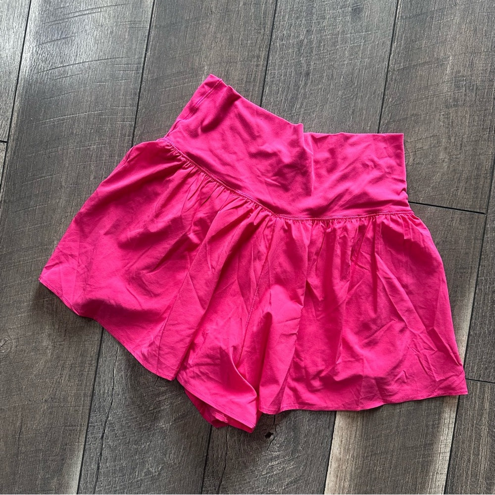 Aerie Offline Hot Pink Crossover Shorts