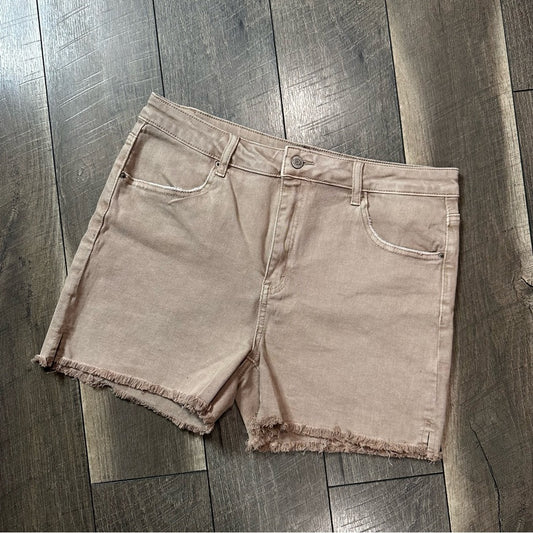 Zenana Taupe Soft Denim Shorts