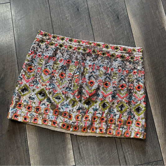 Free People Sequin Mini Skirt