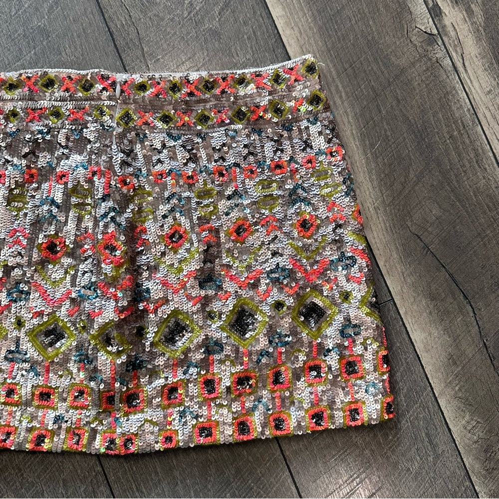Free People Sequin Mini Skirt