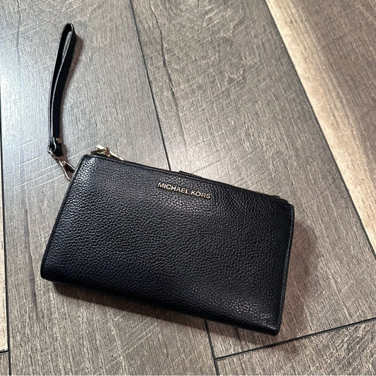 Michael Kors Black Pebble Leather Wallet