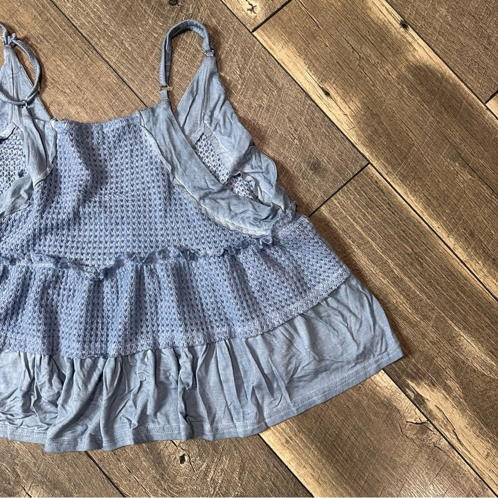 POL Waffleknit Crop Tank Top
