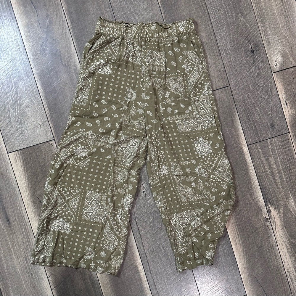 Be Cool Patchwork Crop Wide Leg Pants