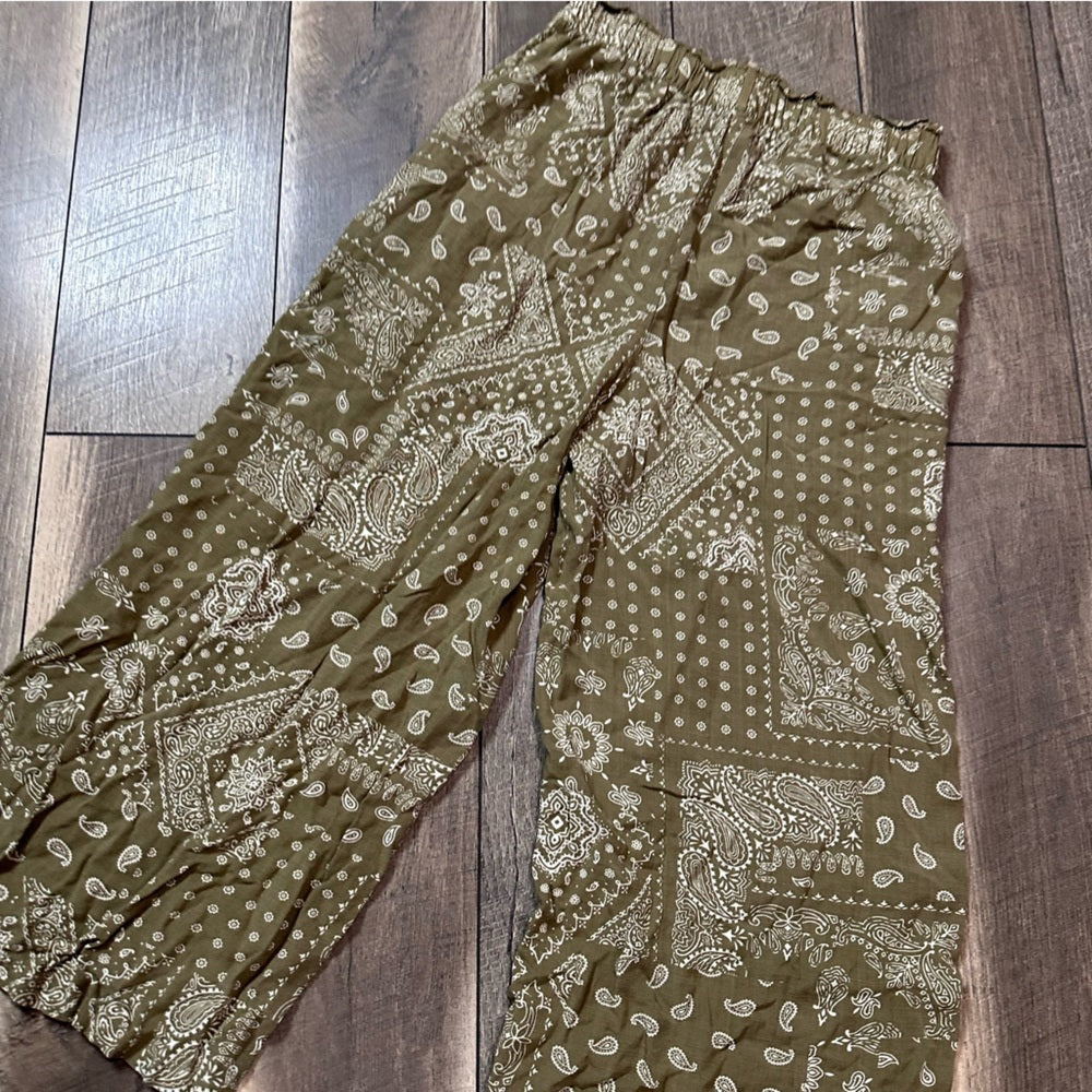 Be Cool Patchwork Crop Wide Leg Pants