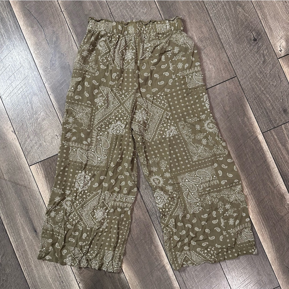 Be Cool Patchwork Crop Wide Leg Pants
