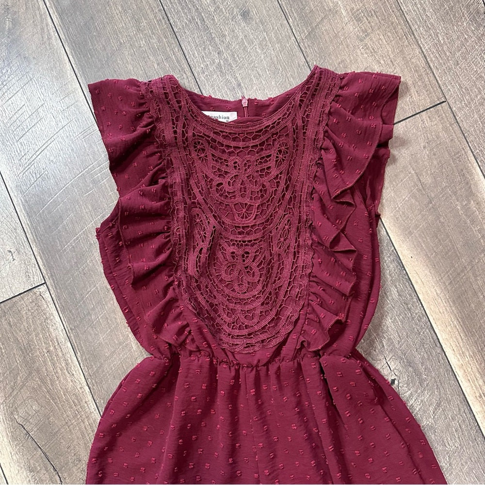 Angashion Swiss Dot Romper