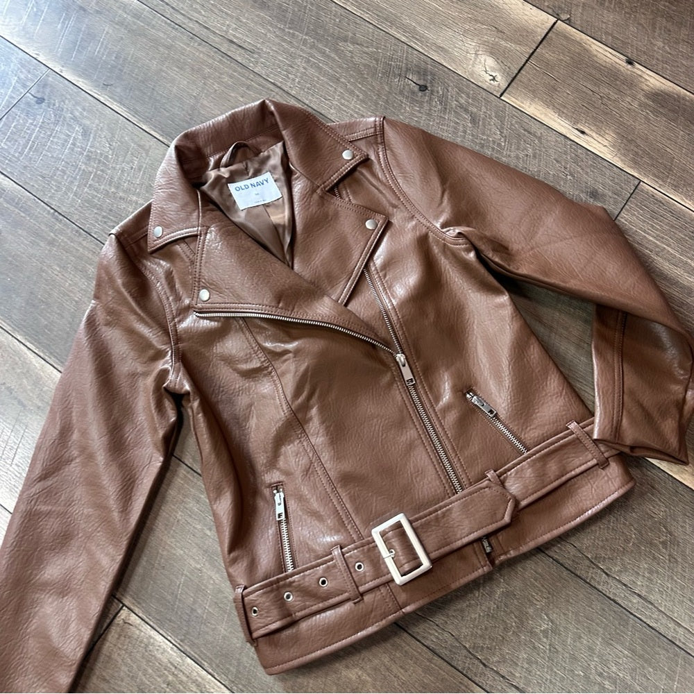 Old Navy Faux Leather Moto Jacket