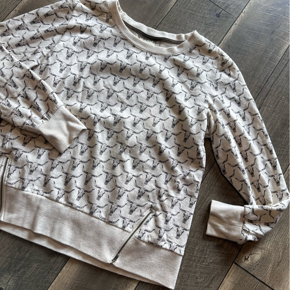 Ariat Cowgirl Side Zip Crewneck Pullover