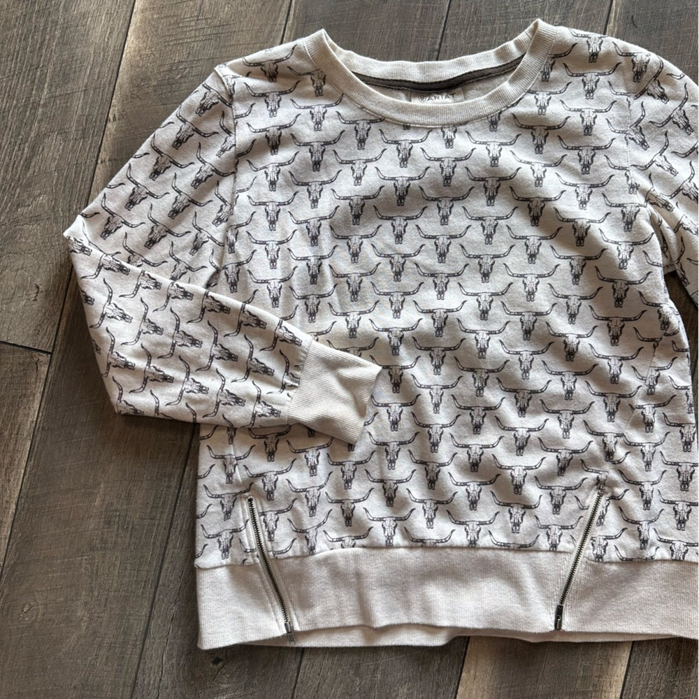 Ariat Cowgirl Side Zip Crewneck Pullover