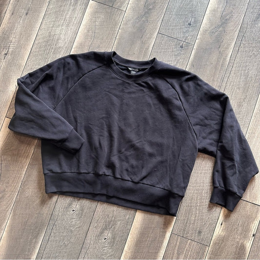 Athleta Black Crop Crewneck