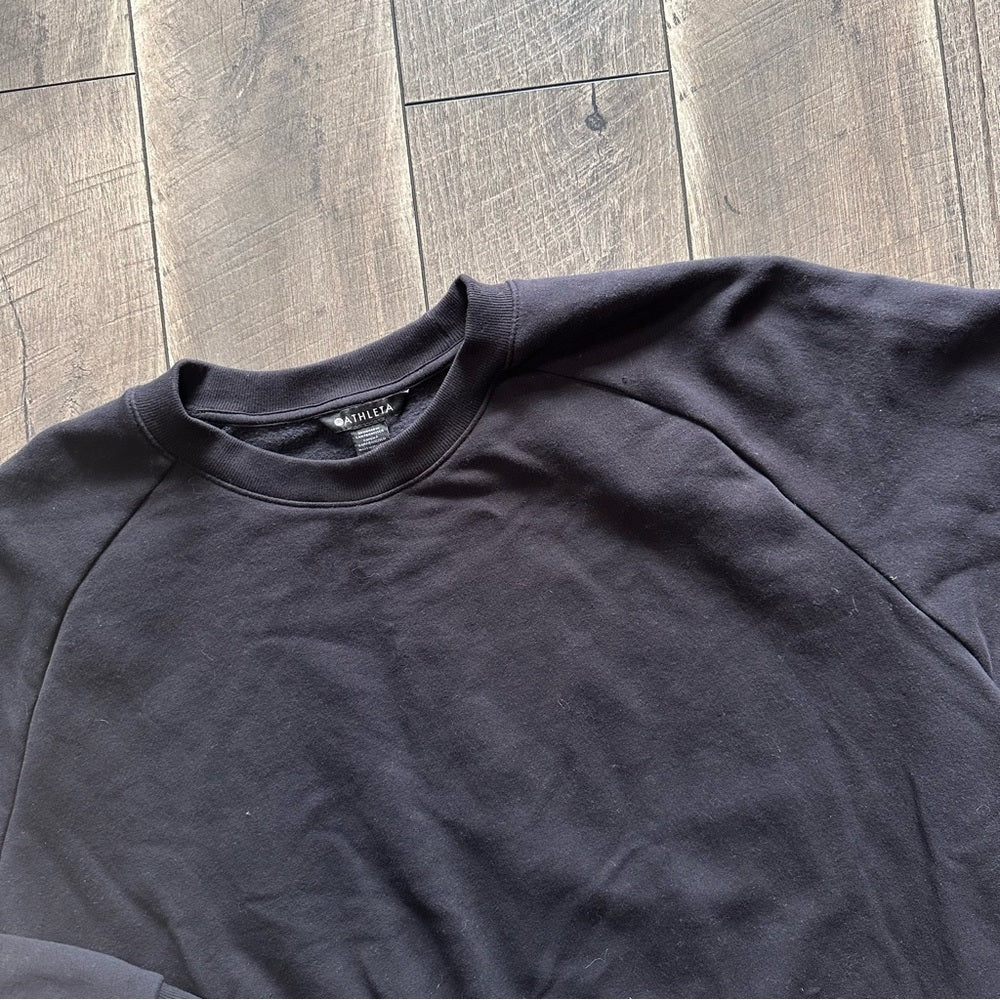 Athleta Black Crop Crewneck