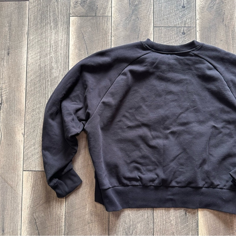 Athleta Black Crop Crewneck