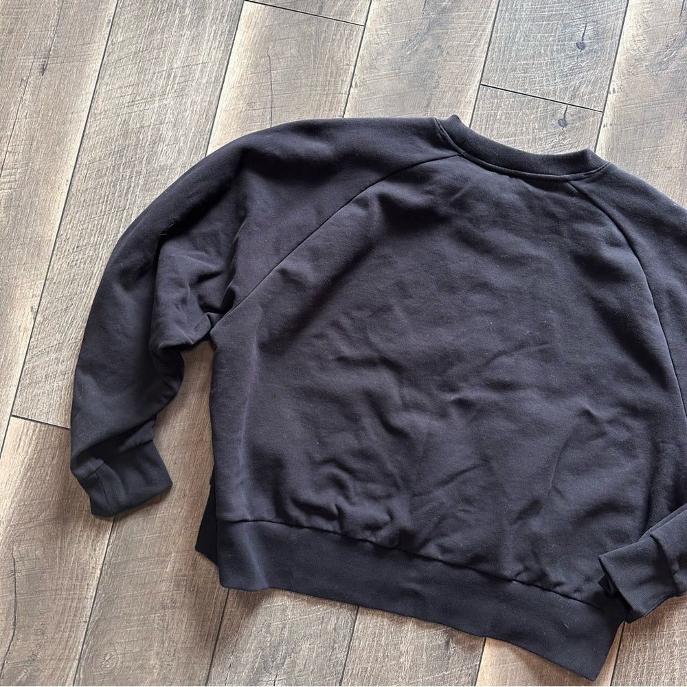 Athleta Black Crop Crewneck