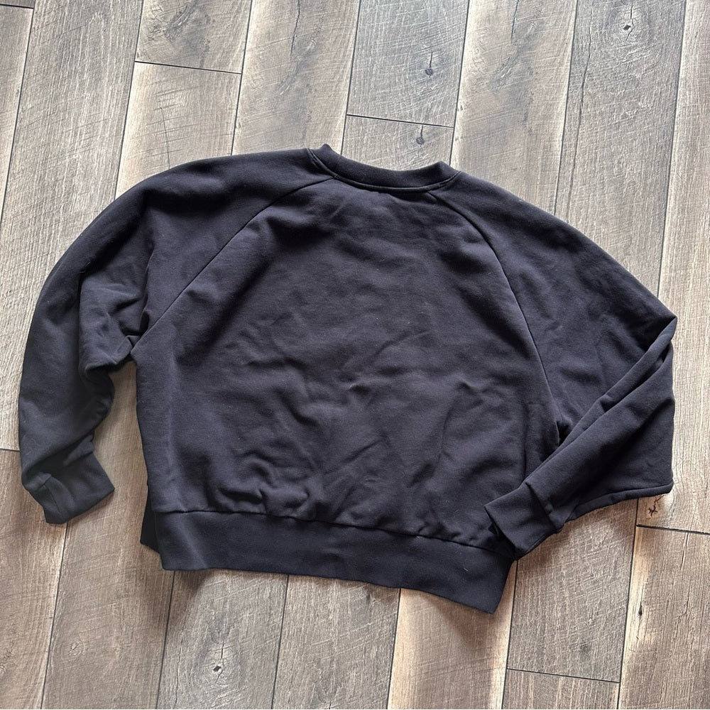 Athleta Black Crop Crewneck