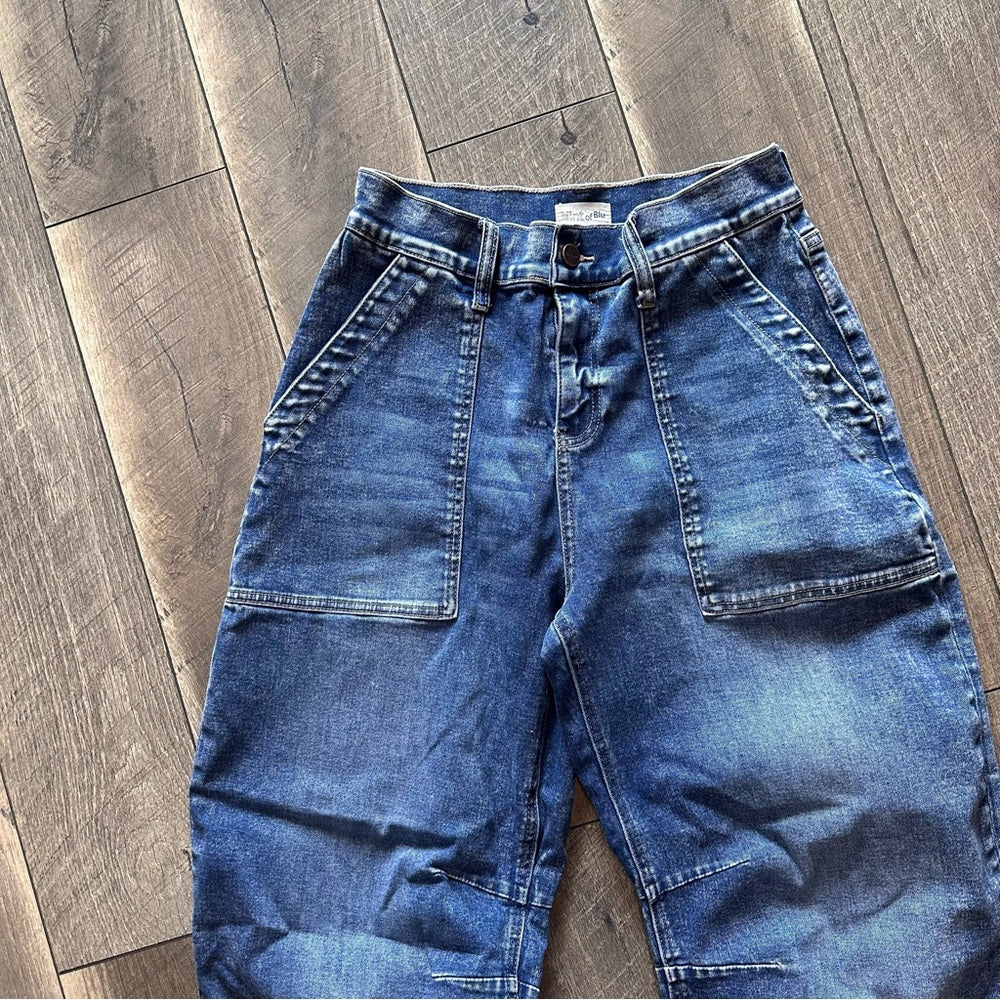 Hint of Blu Barrel Jeans