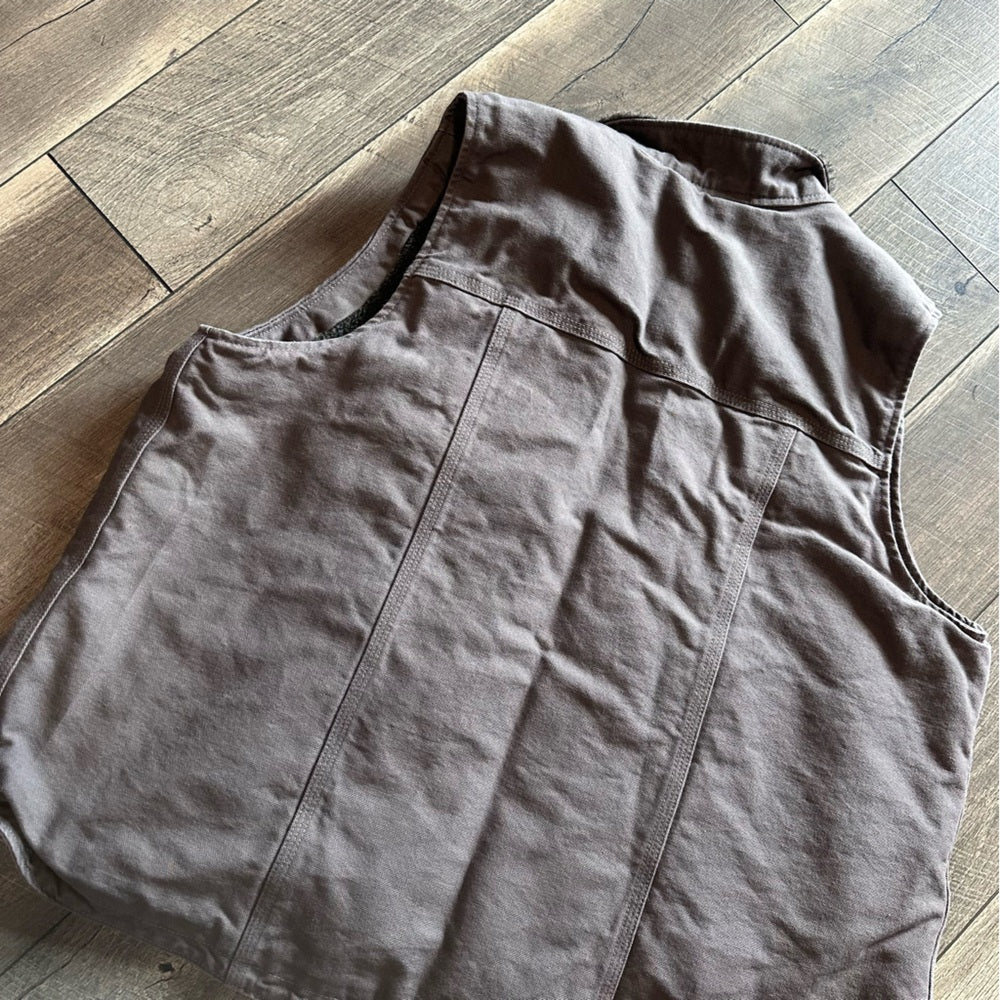 Carhartt Canvas Sherpa Lined Zip Up Vest