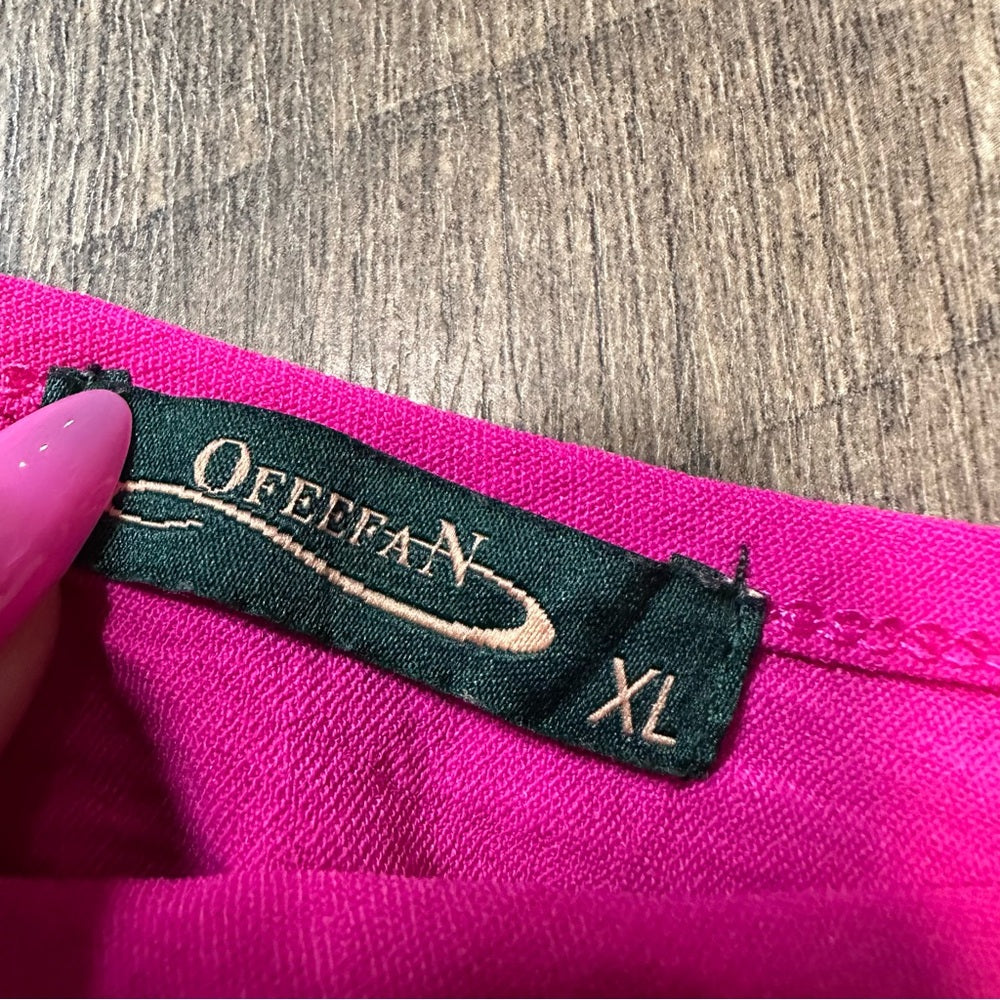 Ofeefan Pink Loose Fit Tank Top