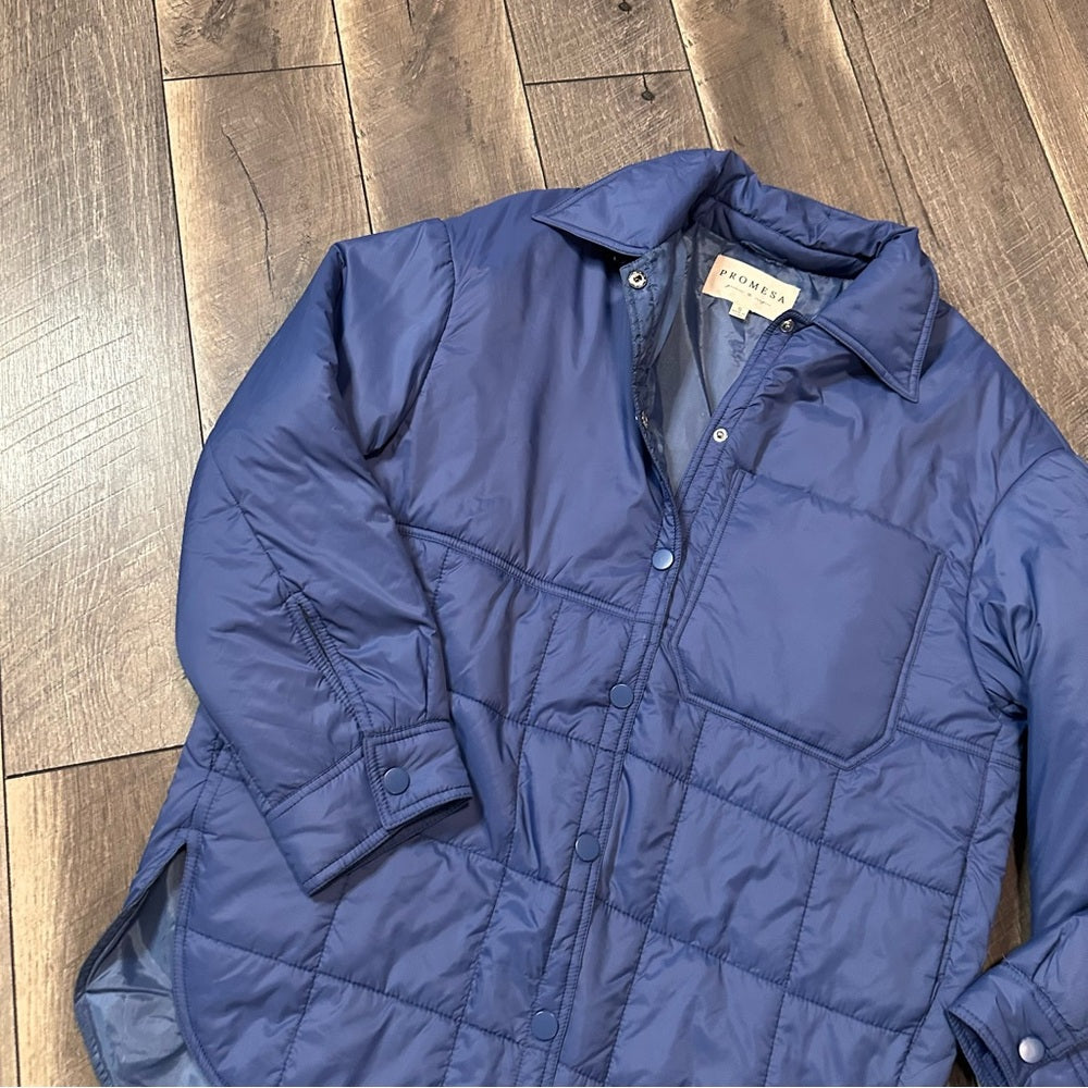 Promesa Lightweight Puffer Button Down Jacket
