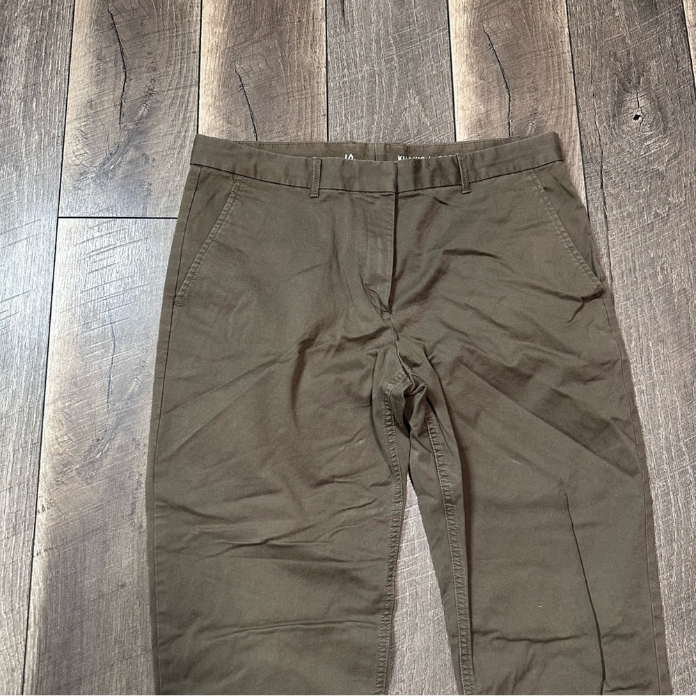 Gap Olive Broken In Straight Khakis
