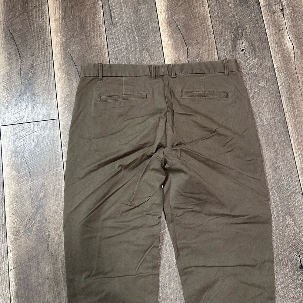 Gap Olive Broken In Straight Khakis