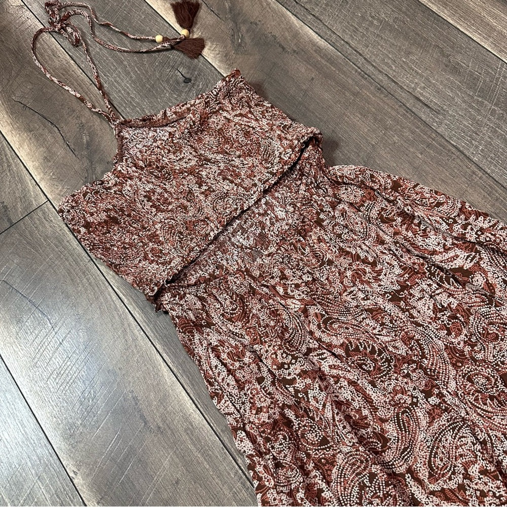 Becool Halter Smocked Wide Leg Jumpsuit