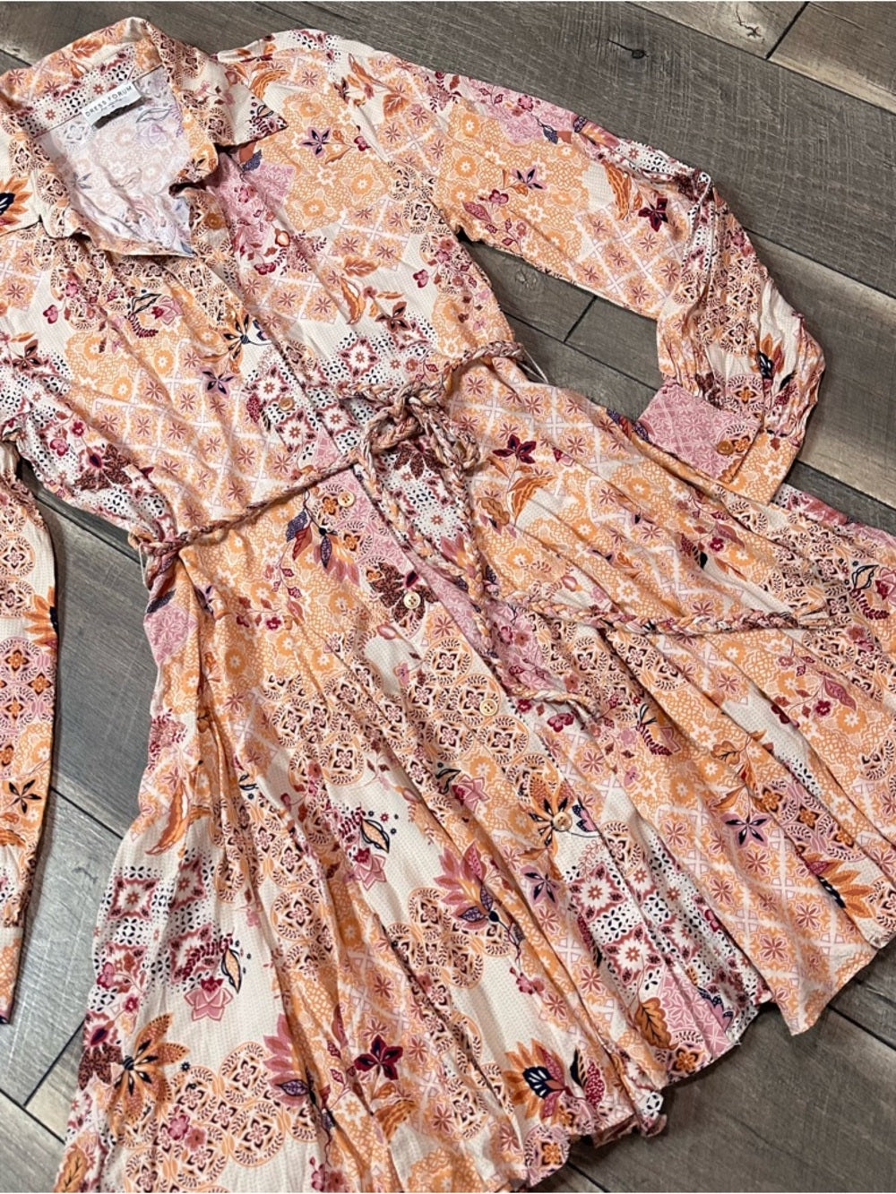Dress Forum Multipattern Long Sleeve Mini Dress