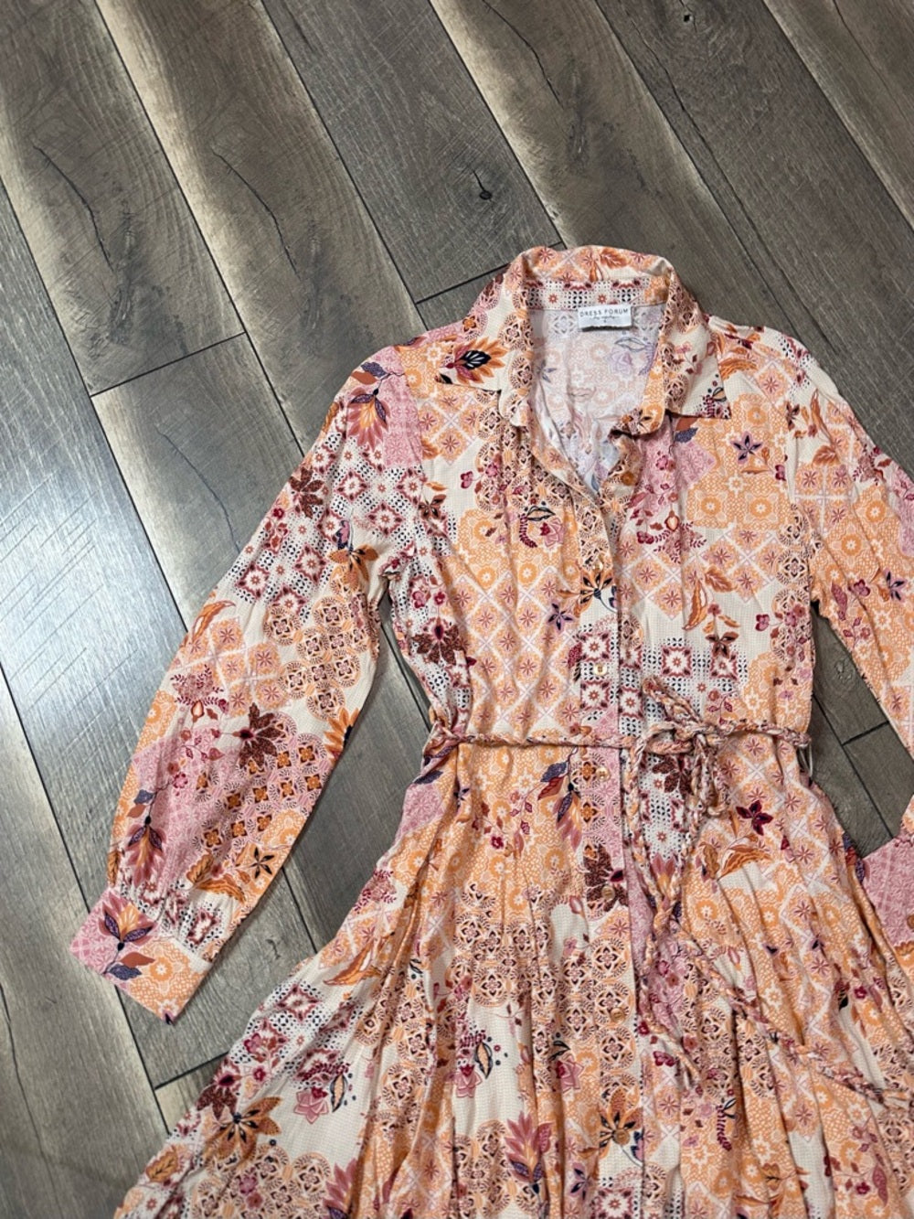 Dress Forum Multipattern Long Sleeve Mini Dress