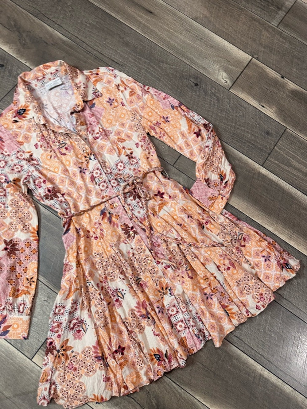 Dress Forum Multipattern Long Sleeve Mini Dress