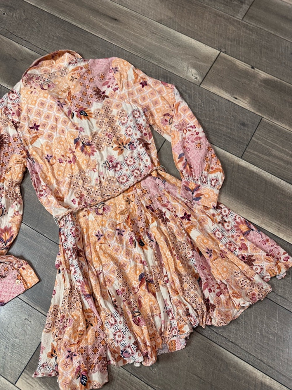 Dress Forum Multipattern Long Sleeve Mini Dress
