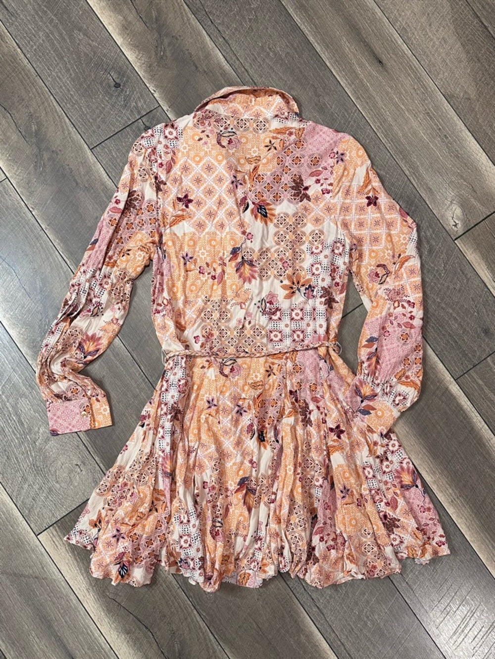 Dress Forum Multipattern Long Sleeve Mini Dress