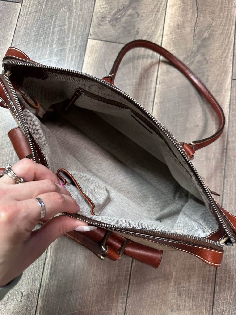 Dooney & Bourke Double Pocket Satchel