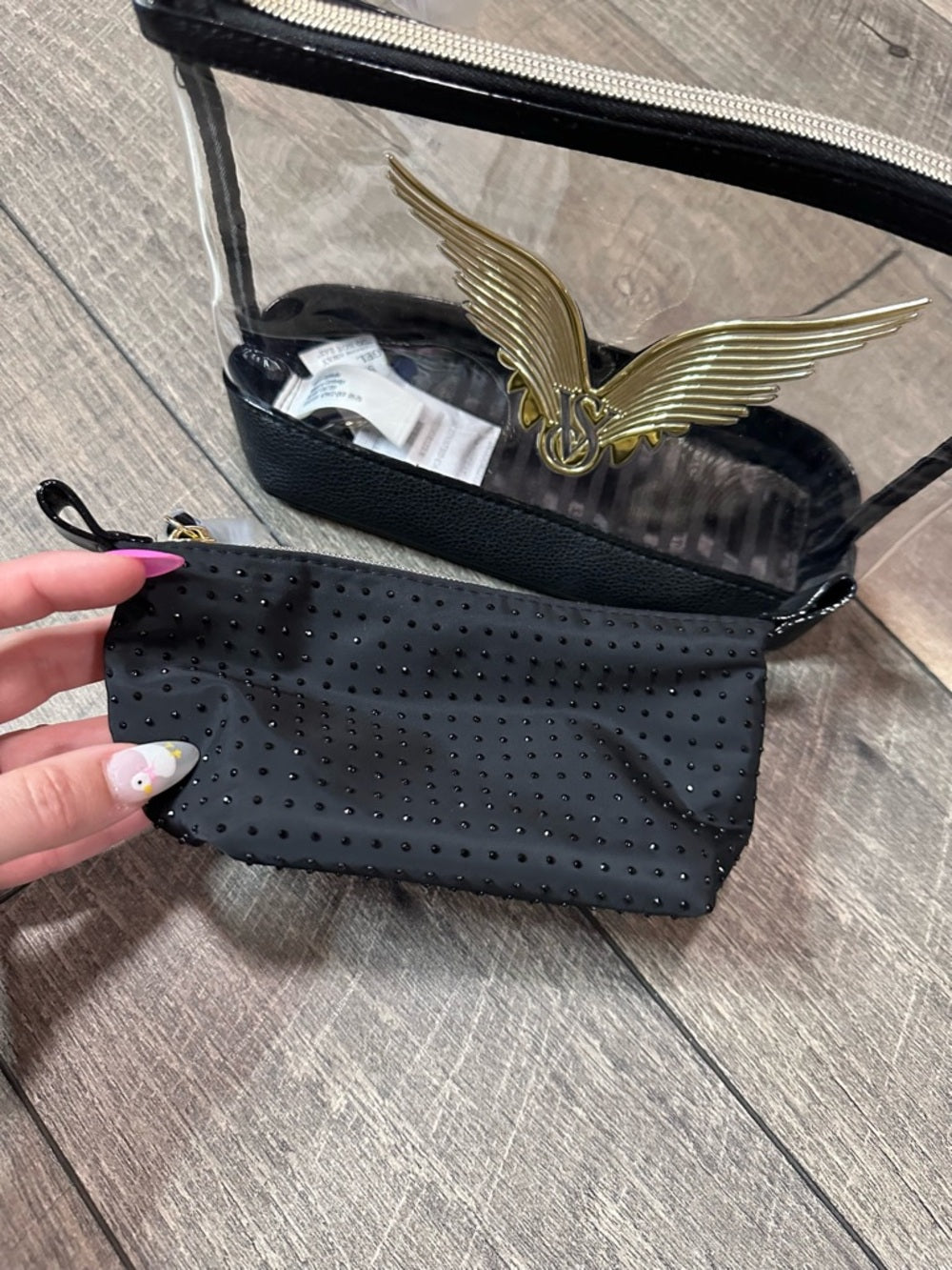 Victoria’s Secret Clear Cosmetic Bag + Mini Zip Bag