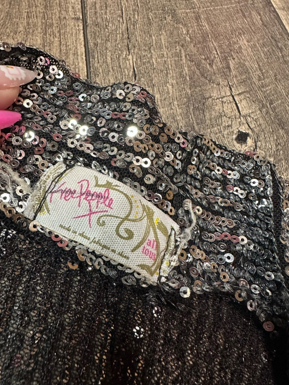 Free People Party On Sequin Kimono