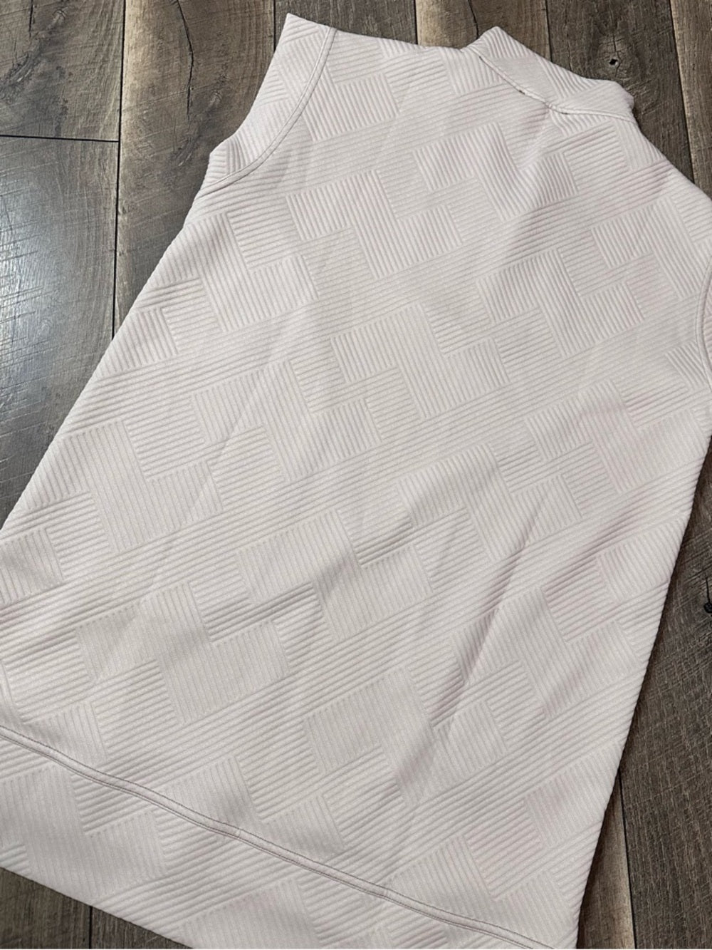 Zenana Cream Sleeveless 1/2 Zip Mini Dress