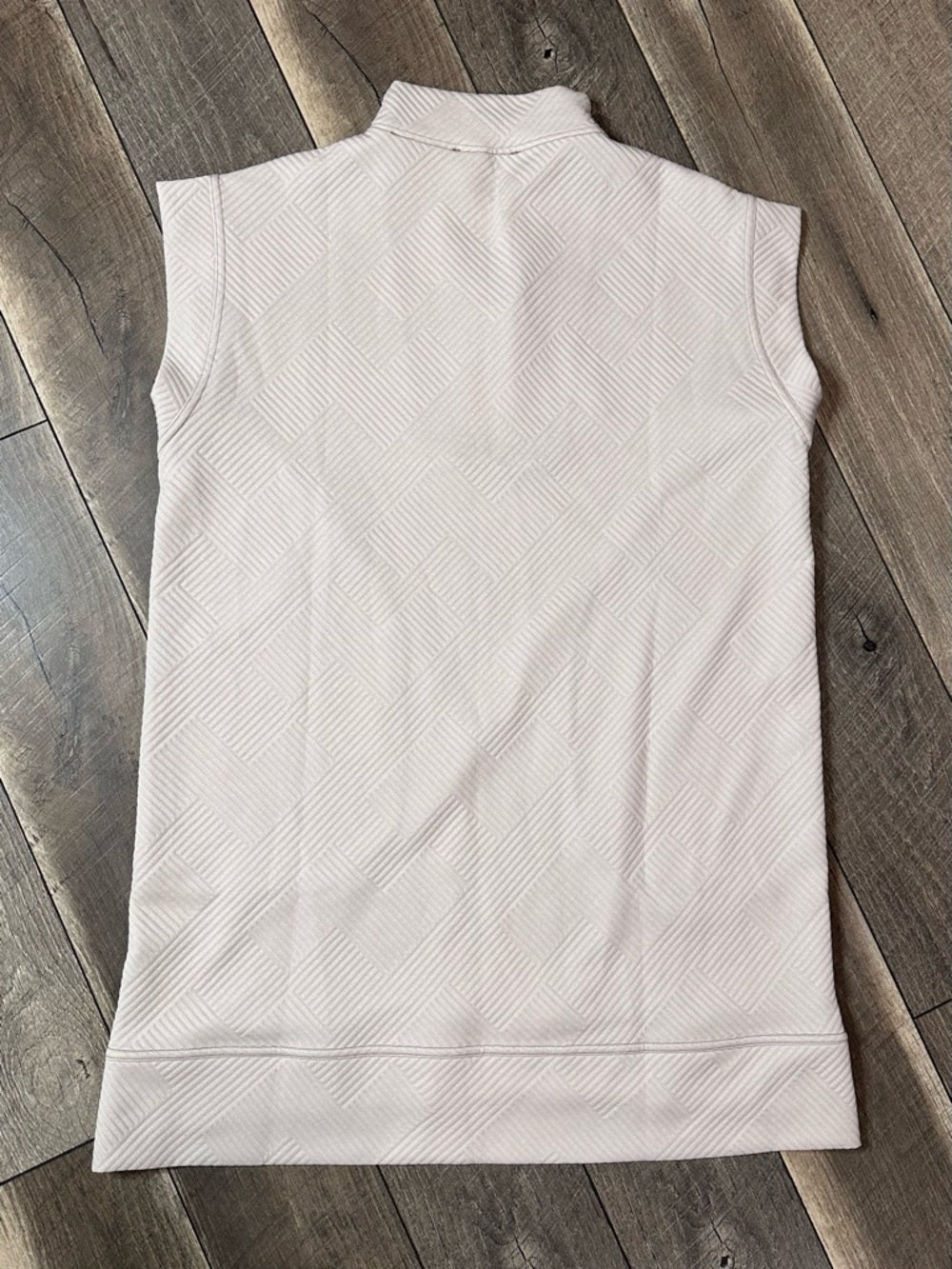 Zenana Cream Sleeveless 1/2 Zip Mini Dress
