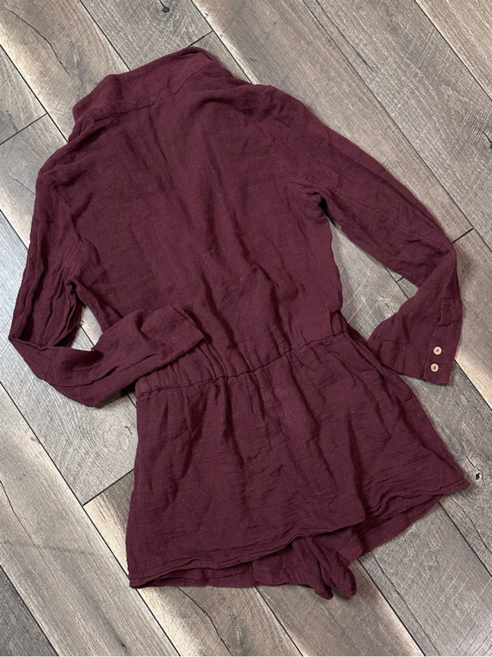 Free People Long Sleeve Tie Waist Romper