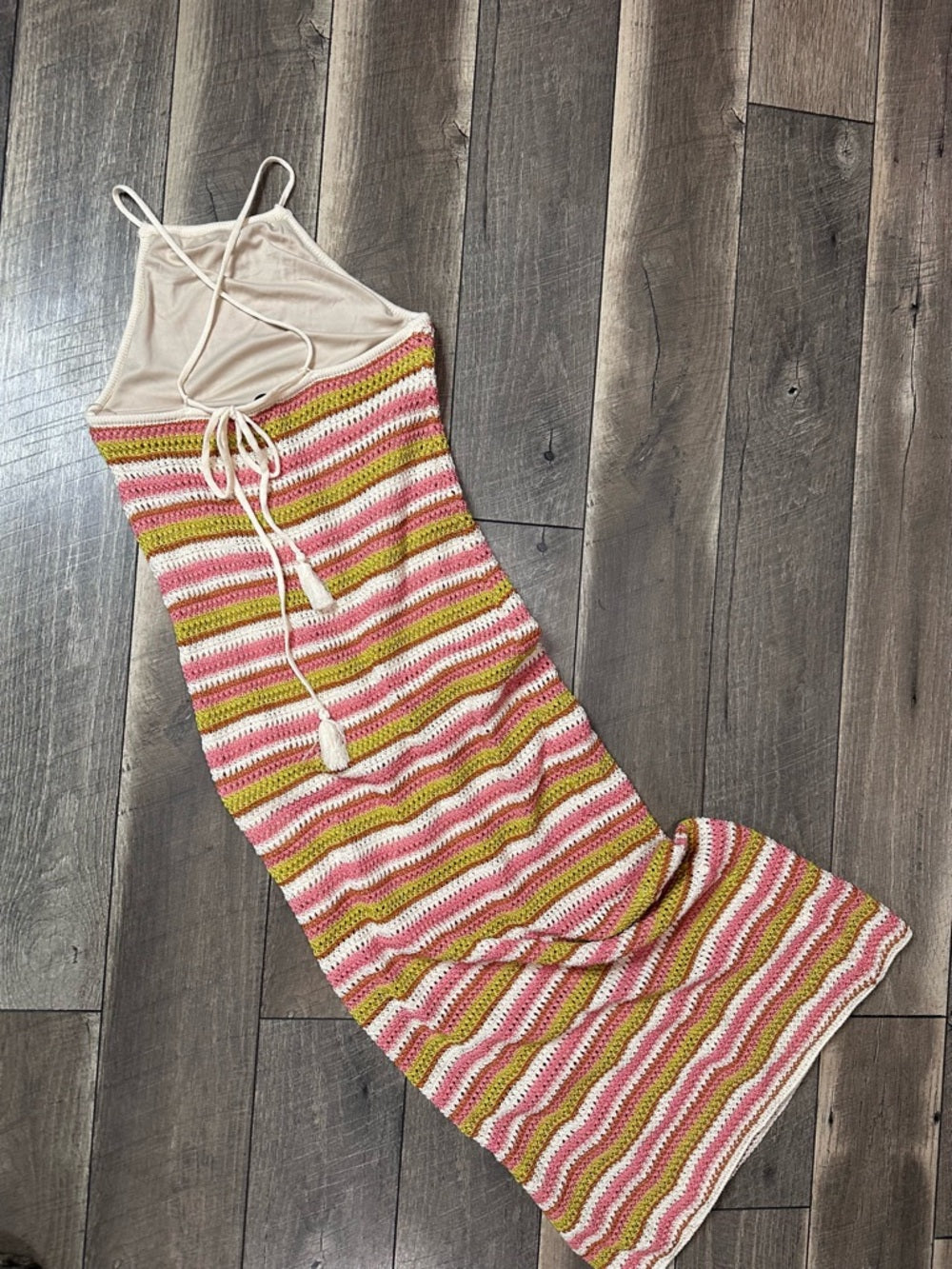Dress Forum Striped Crochet Maxi Dress