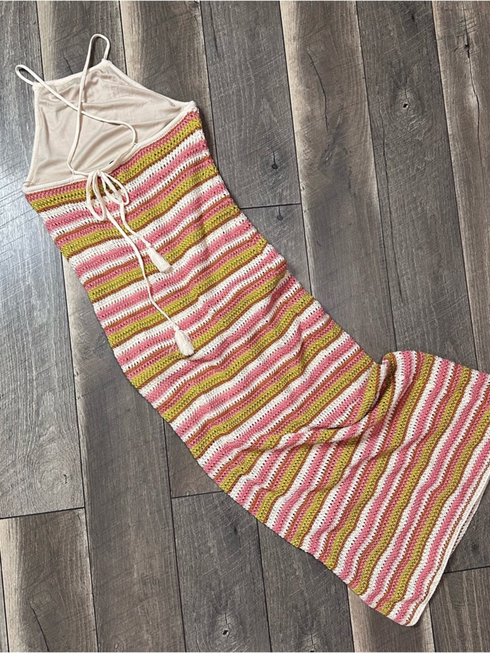 Dress Forum Striped Crochet Maxi Dress