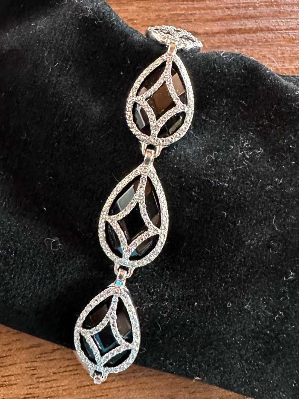 .925 Sterling Silver & Black Onyx Bracelet