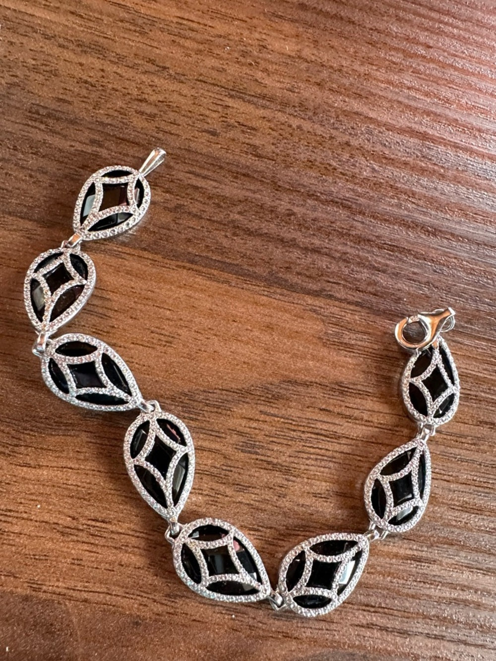 .925 Sterling Silver & Black Onyx Bracelet