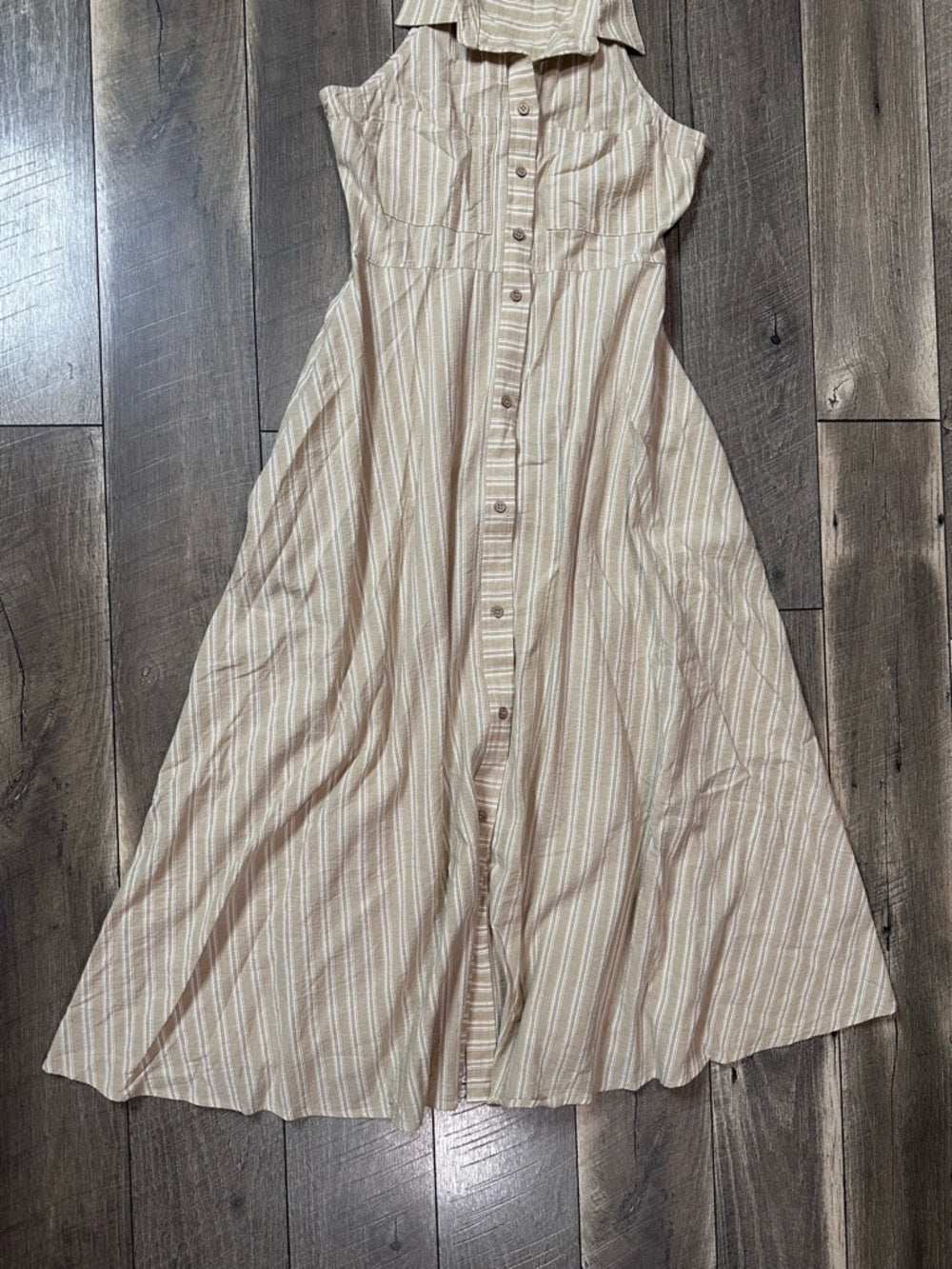 Miou Muse Collared Sleeveless Midi Dress