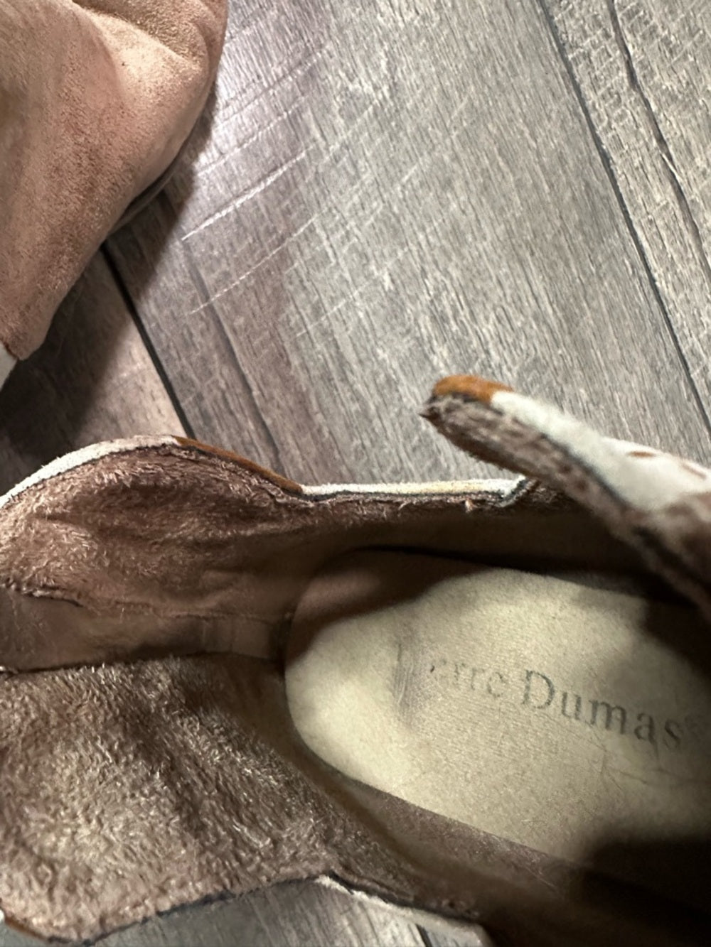 Pierre Dumas Cow Print Ankle Booties