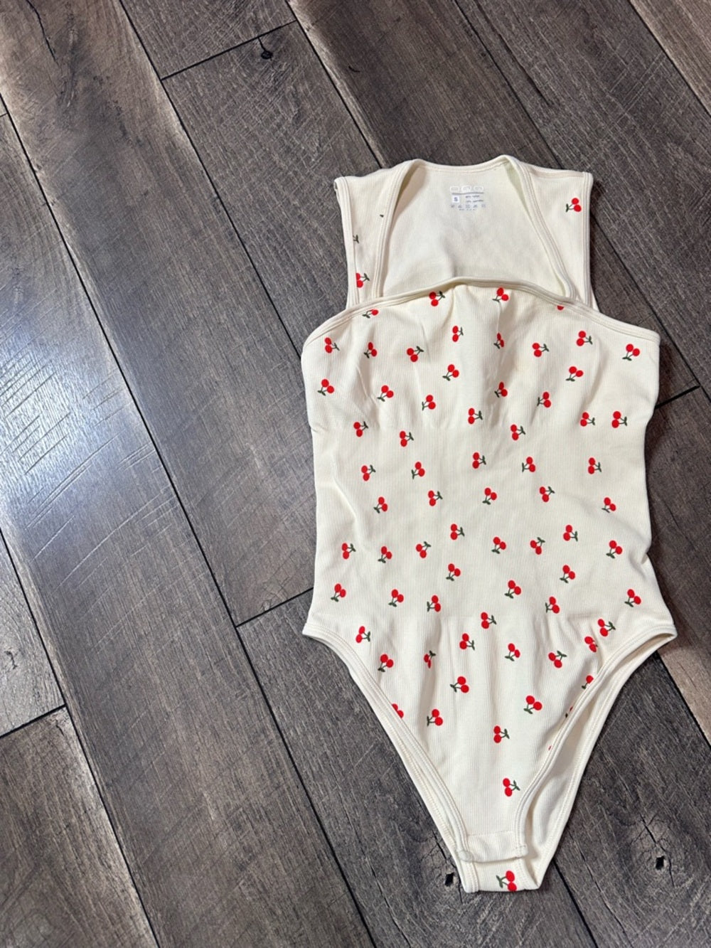 OQQ Cherry Bodysuit
