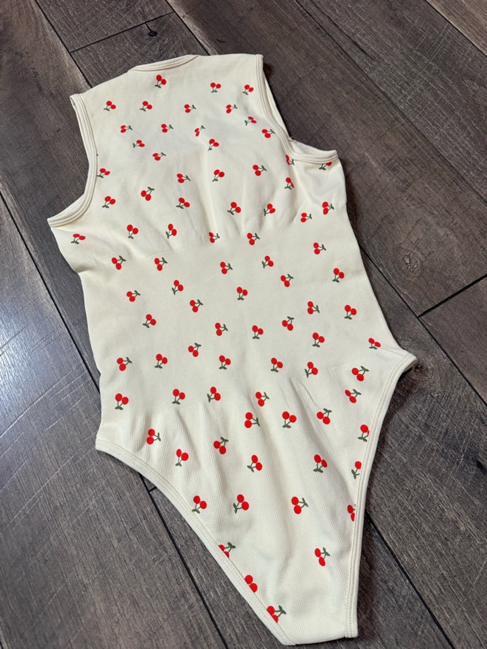 OQQ Cherry Bodysuit