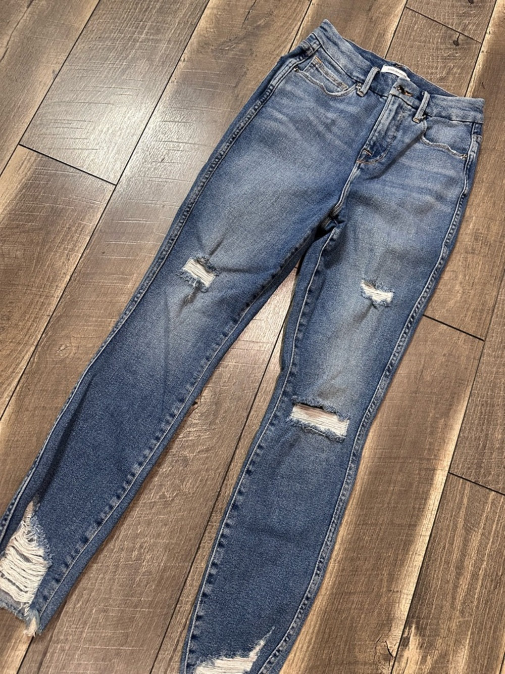 Good American Good Legs Distressed Skinny Jeans